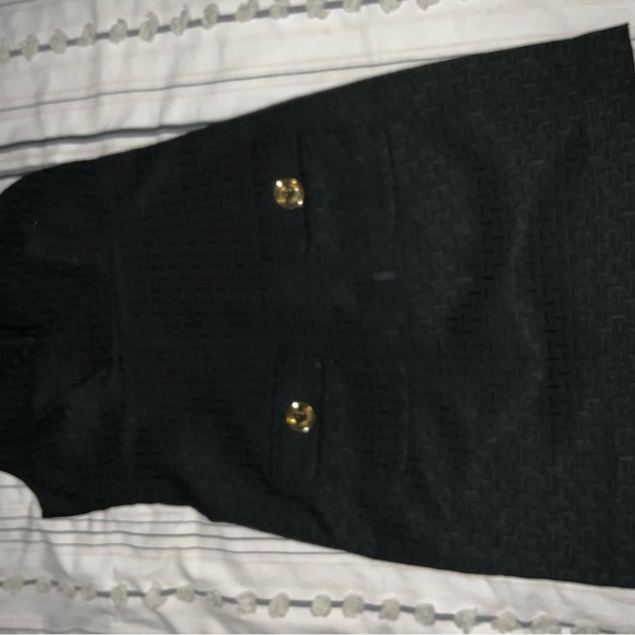 Michael Kors black dress with front packets and gold buttons size 8 - Picture 4 of 13